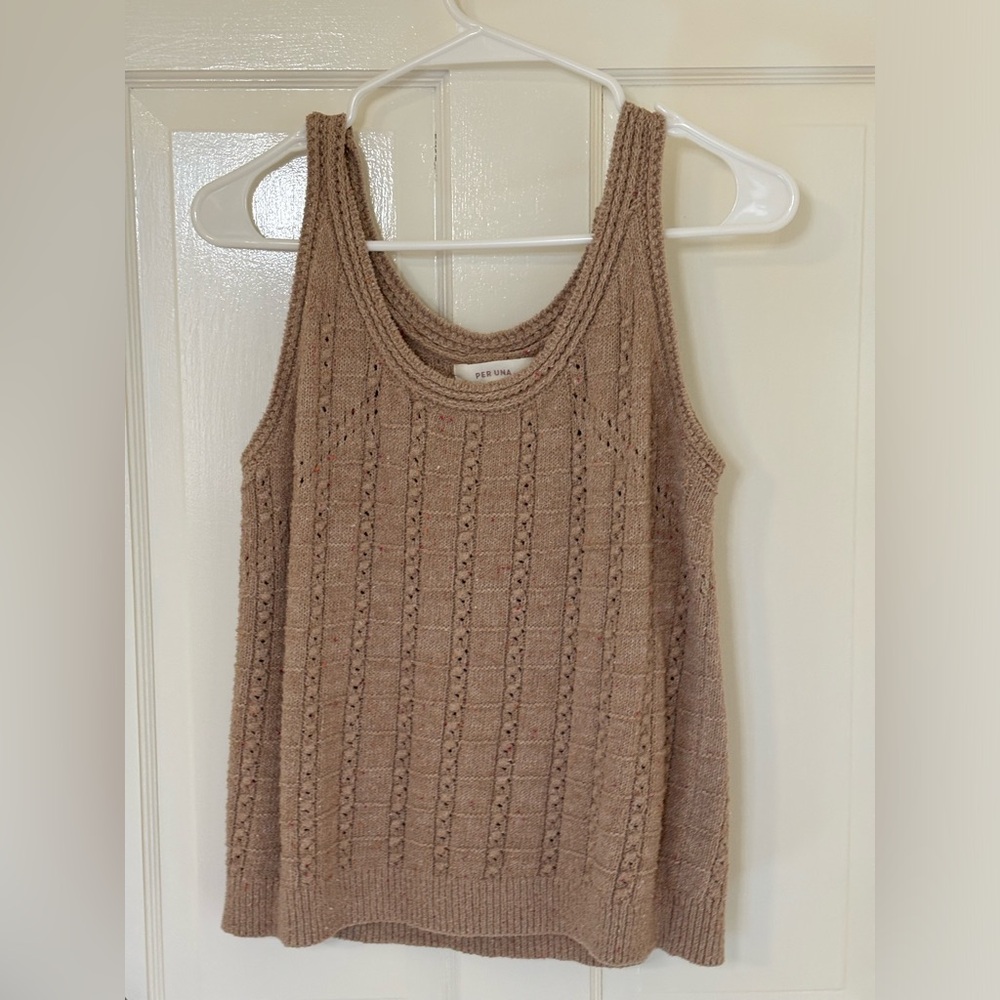 Peruna Tan Knit Tank Top